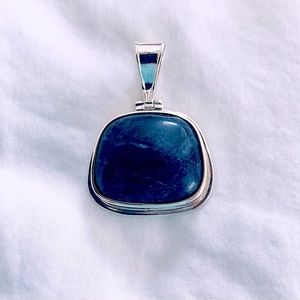 Silpada Sterling Silver 925 Sodalite Trapezoid Pendant.